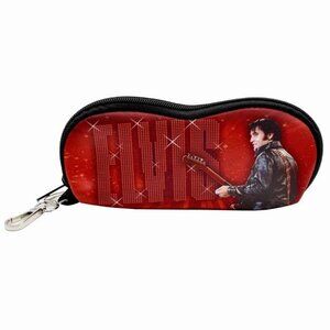 New Elvis Presley 8" Eye Glass Case Soft Red Cleaning Lens Cloth Sunglasses NIP
